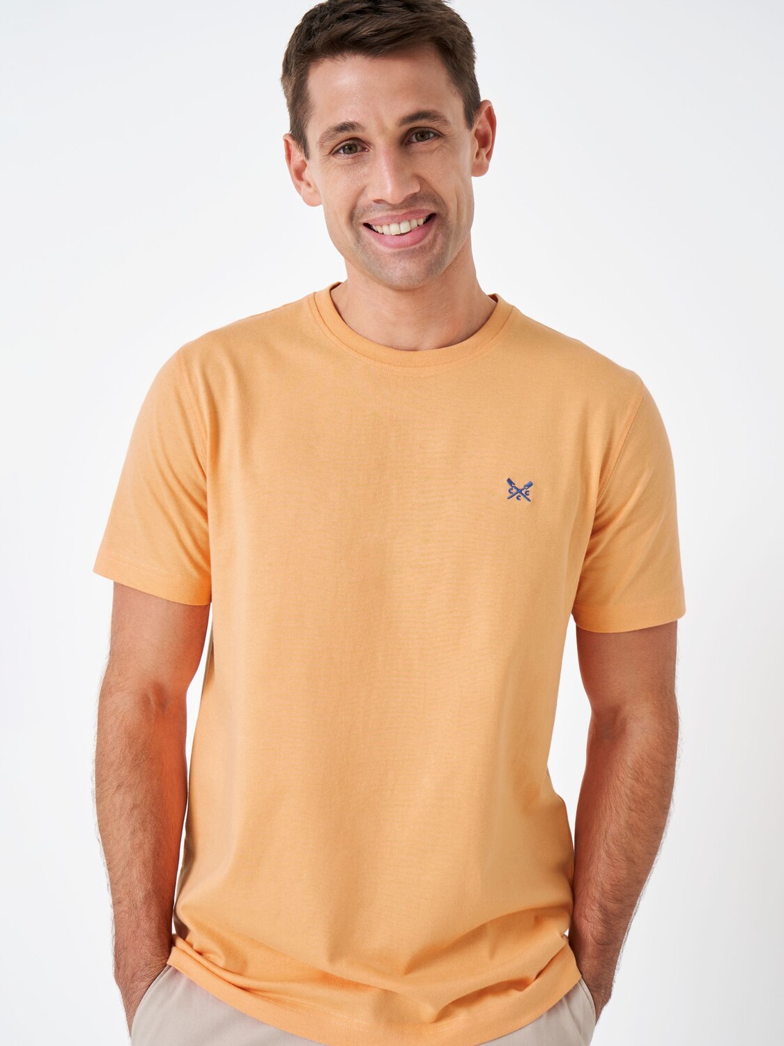 

Футболка с круглым вырезом Crew Clothing, коралловый розовый