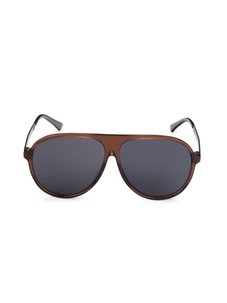 

Солнцезащитные очки-пилоты 61MM Gucci, цвет Brown Gold