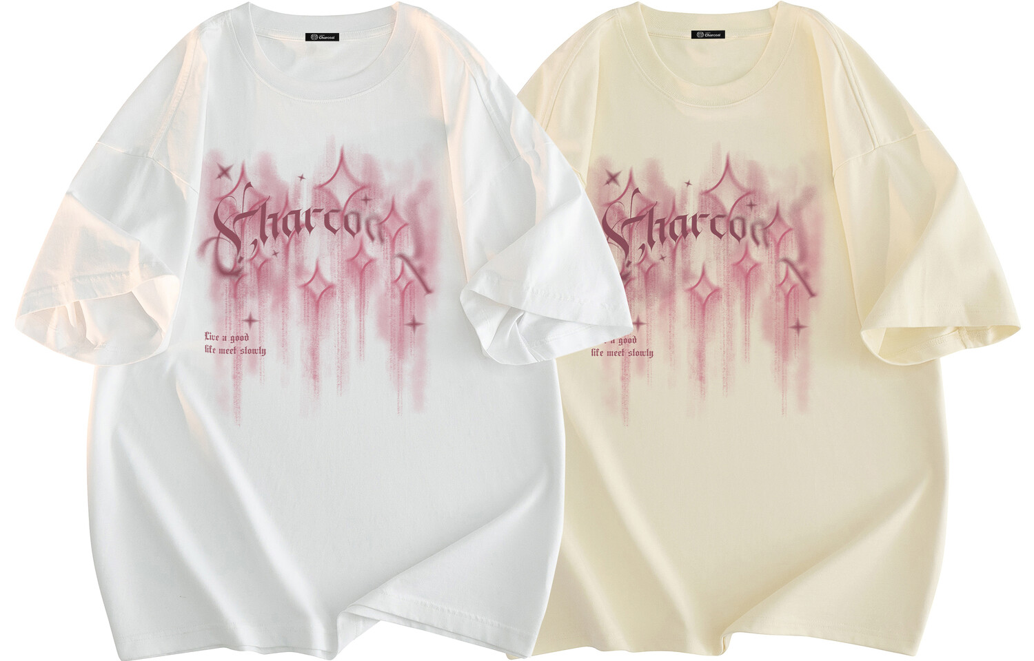 

Футболка унисекс Original Charcoal, цвет Set of two (apricot + rose)
