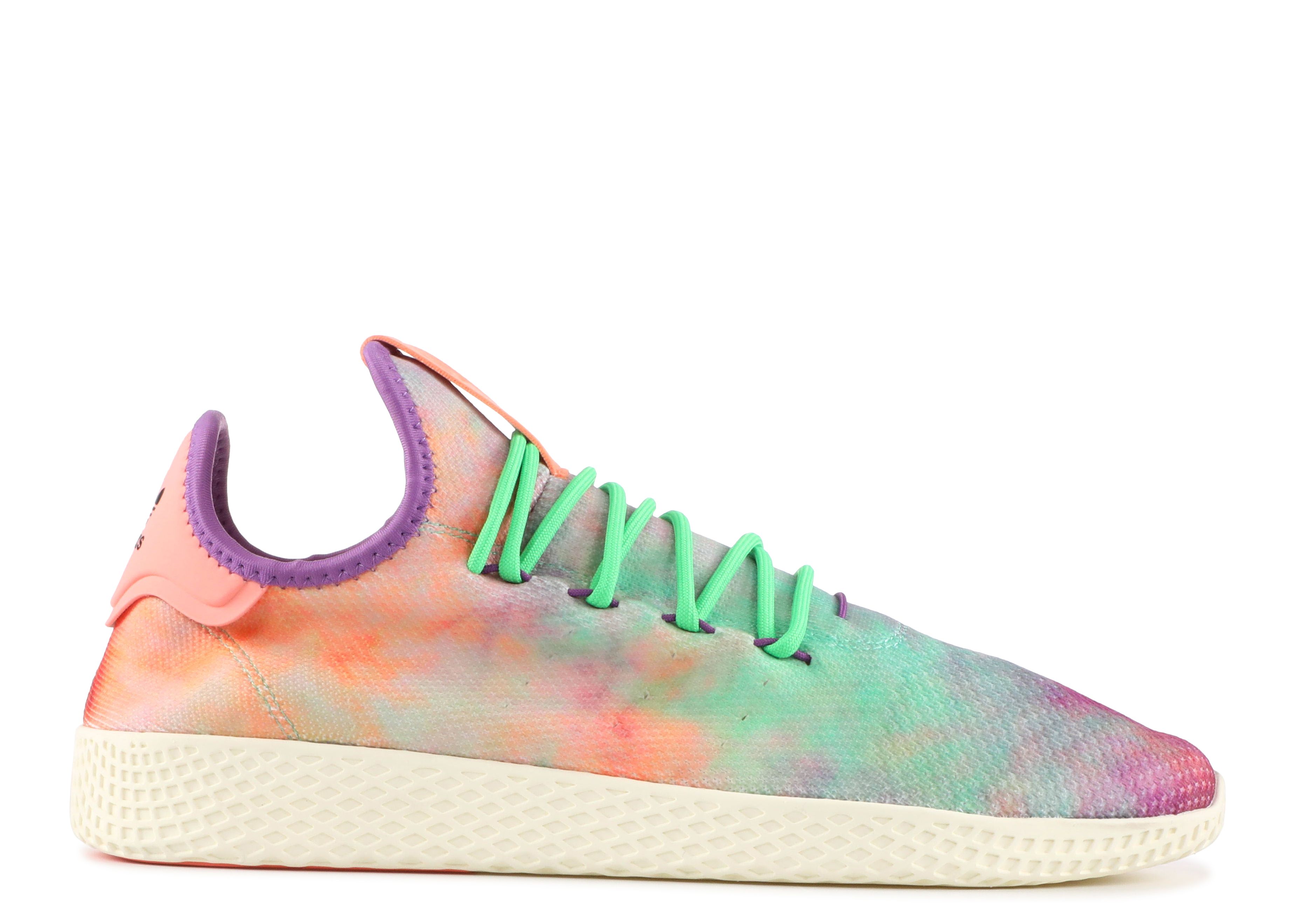 Кроссовки adidas Pharrell X Tennis Hu Holi 'Chalk Coral', разноцветный краски холи набор 50штук 10 разных цветов по 100 грамм my holi