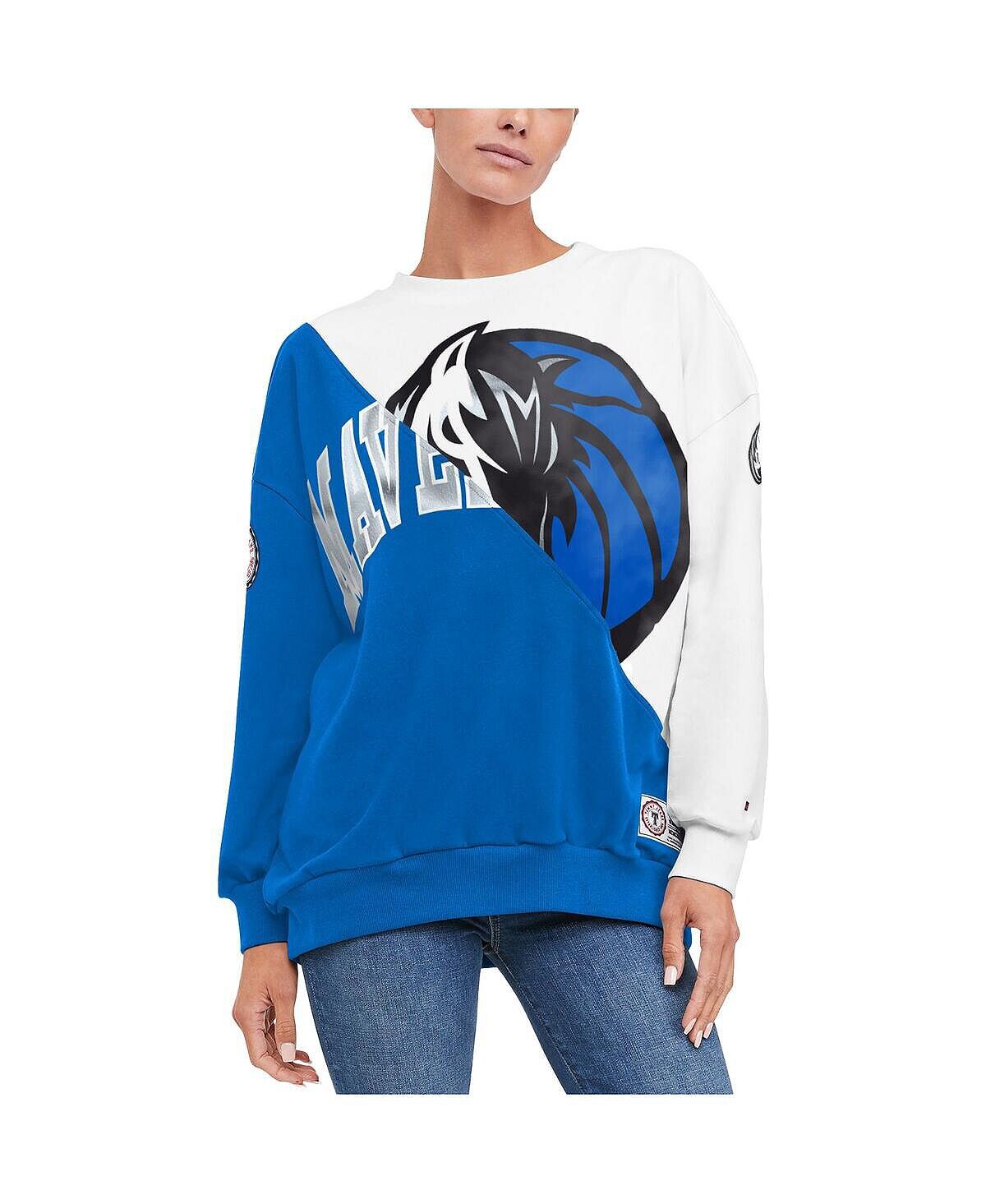 

Женский синий/белый пуловер Dallas Mavericks Ariel свитшот Tommy Jeans