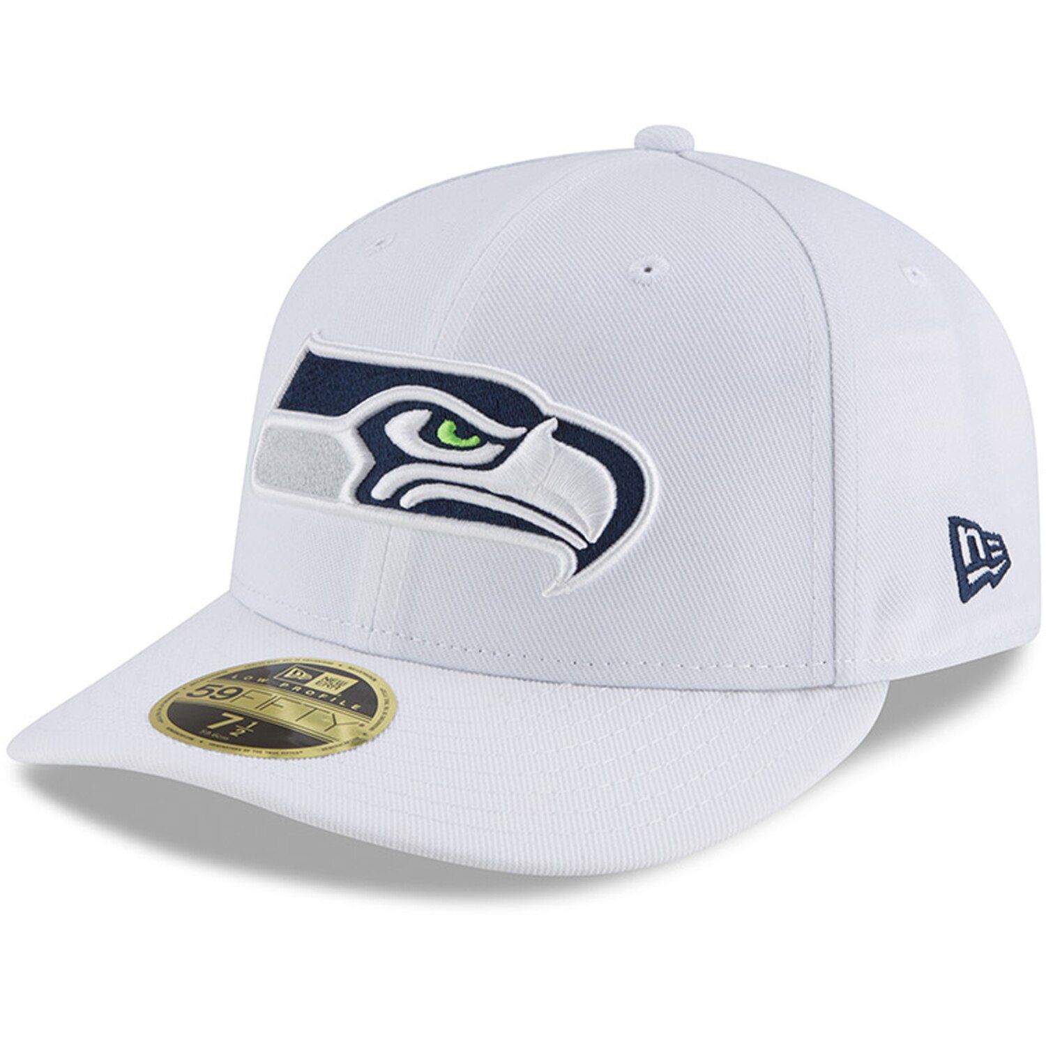 

Мужская облегающая шляпа New Era White Seattle Seahawks Omaha Low Profile 59FIFTY