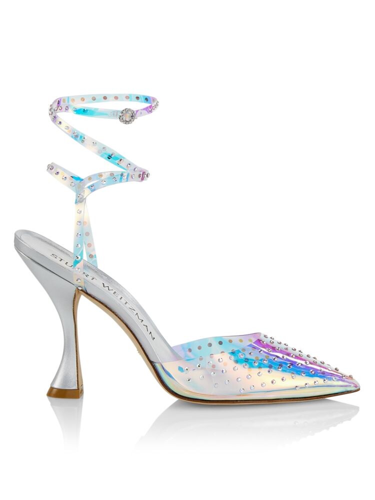 

Туфли Glam X Curve с декорированной запахом Stuart Weitzman, серебро