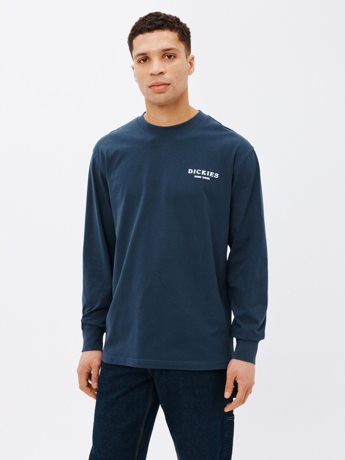 

Футболка с длинным рукавом Dickies Oatfield, синий цвет Air Force