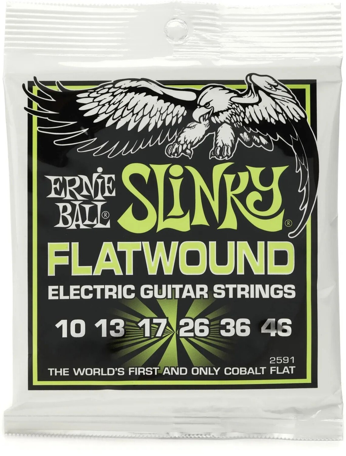 

Новые струны для электрогитары Ernie Ball 2591 Regular Slinky с плоской обмоткой — .010-.046