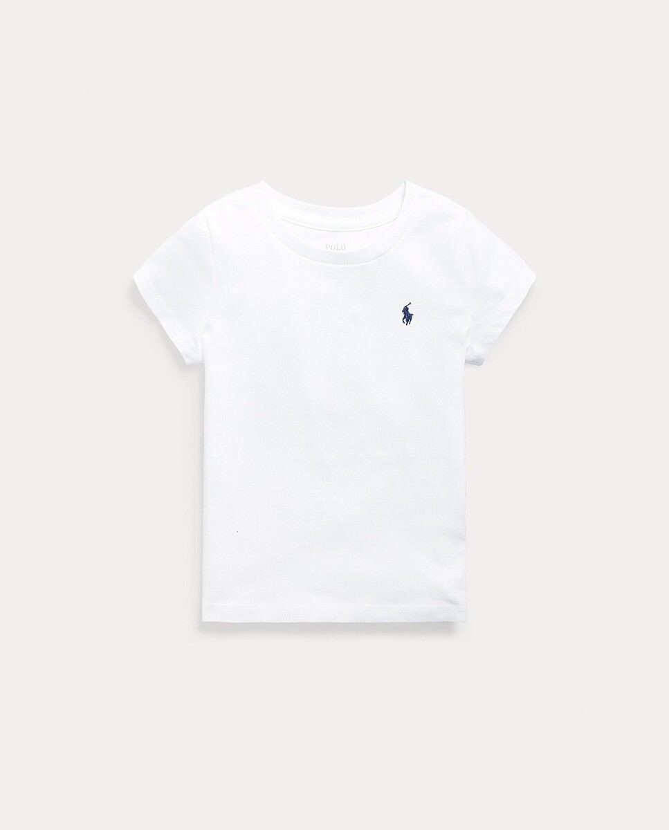 

Белая футболка для девочки с логотипом Polo Ralph Lauren, белый