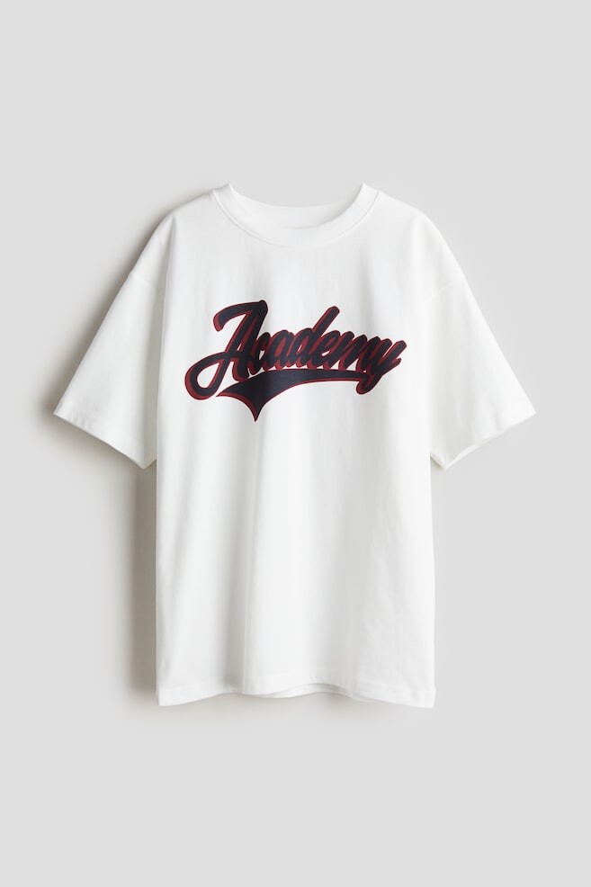 

Футболка из хлопкового трикотажа H&M, белый
