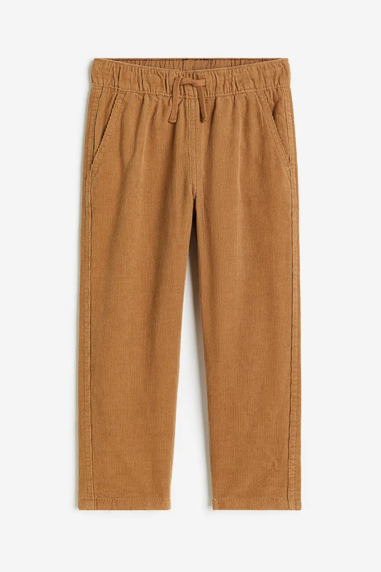 Вельветовые брюки H&M, коричневый