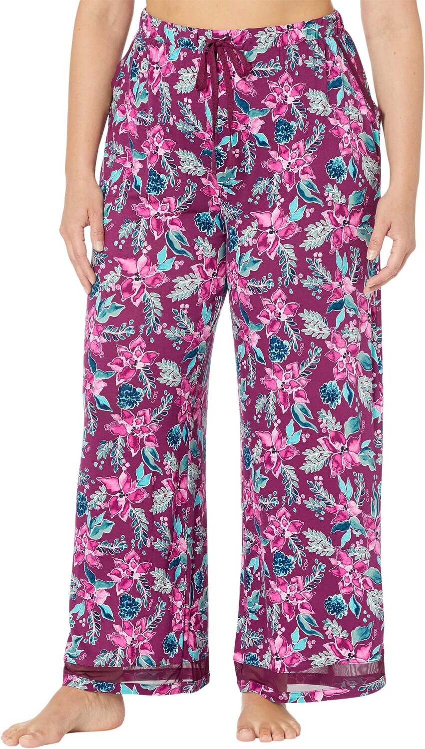 

Пижамные брюки Jockey Plus Size Cool & Comfy PJ Pants, цвет Pretty Painted Poinsettia Print