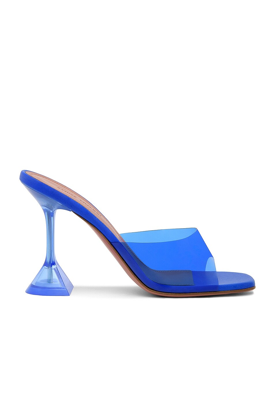 

Мюли Amina Muaddi Lupita Glass, цвет Electric Blue