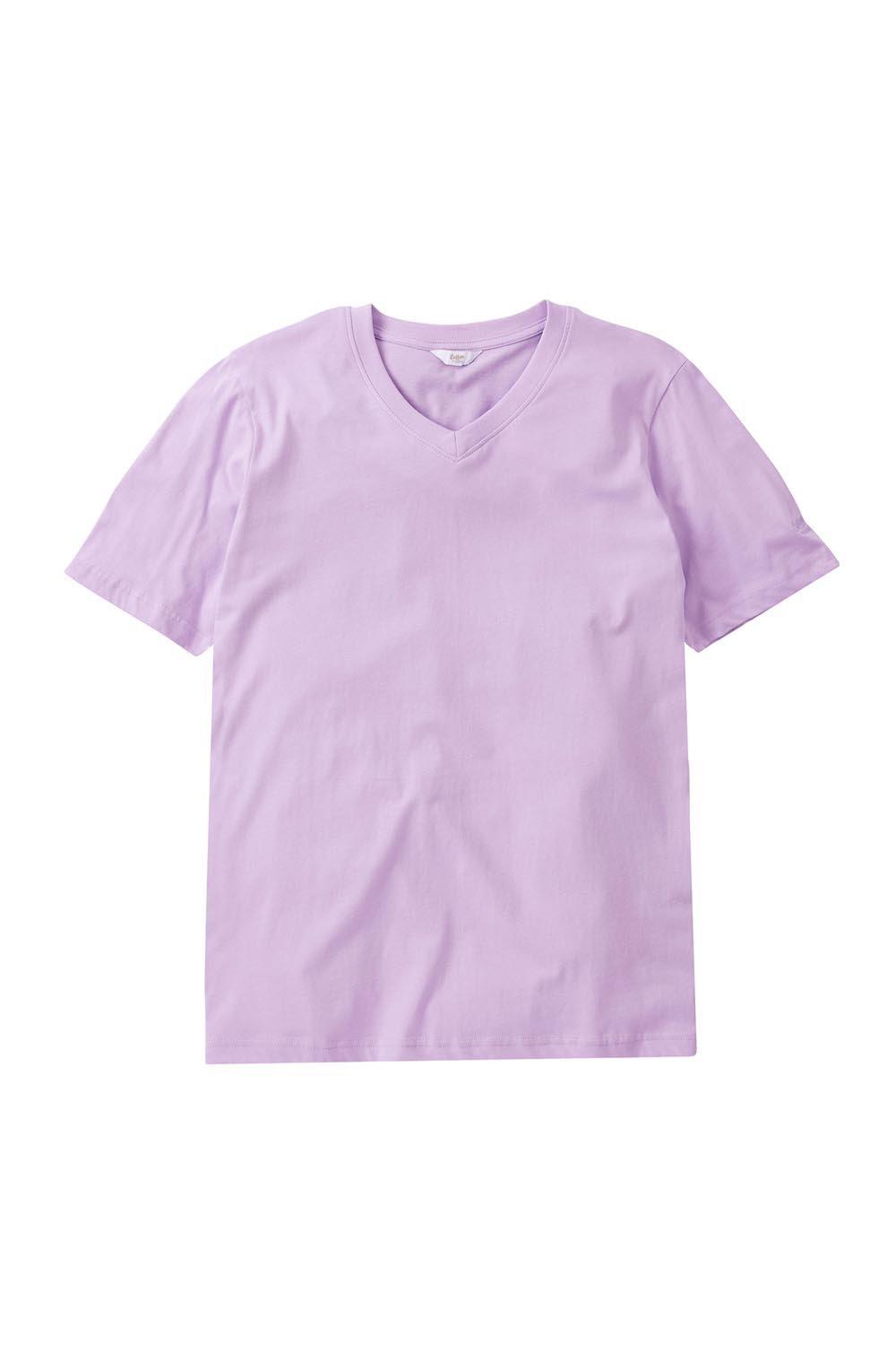 футболка с V-образным вырезом Cotton Traders, фиолетовый