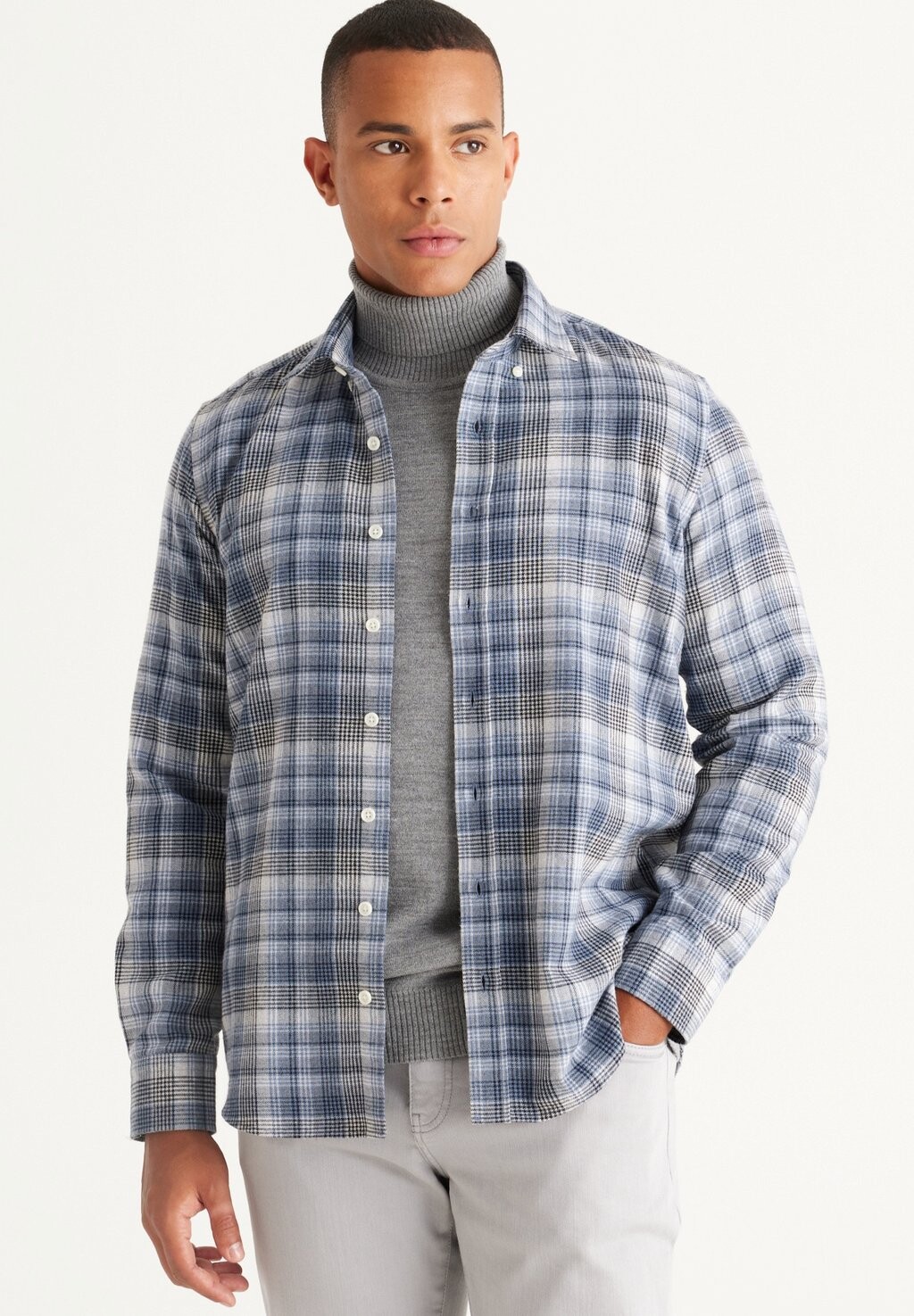 

Рубашка AC&CO / ALTINYILDIZ CLASSICS, цвет blue white
