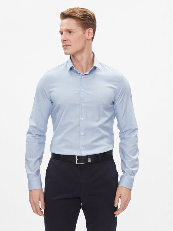 

Рубашка узкого кроя Calvin Klein, синий