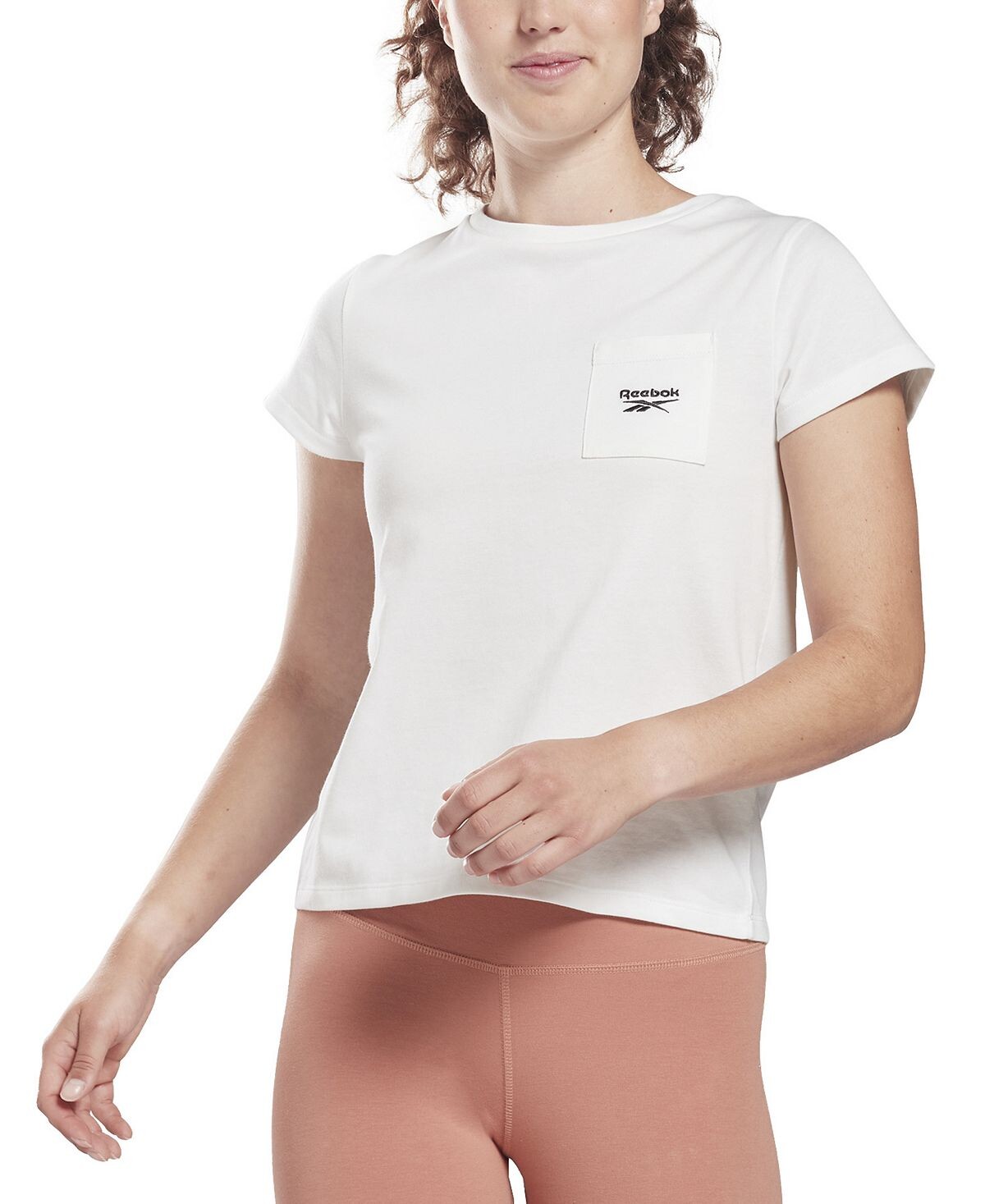 

Женская классическая футболка с карманами Reebok, белый