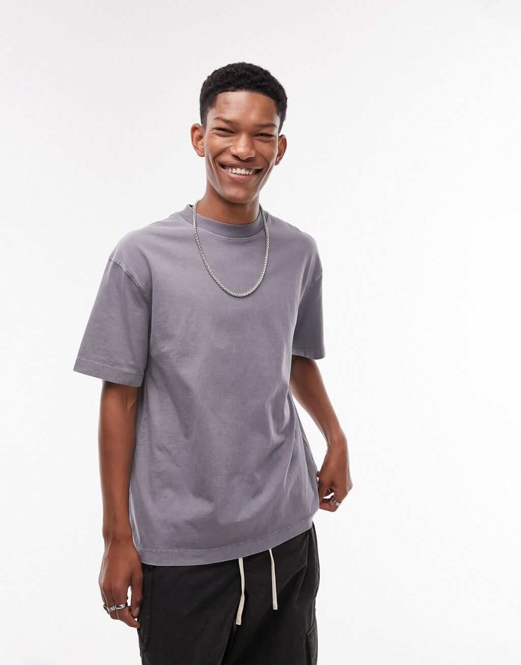 

Серая футболка оверсайз Topman