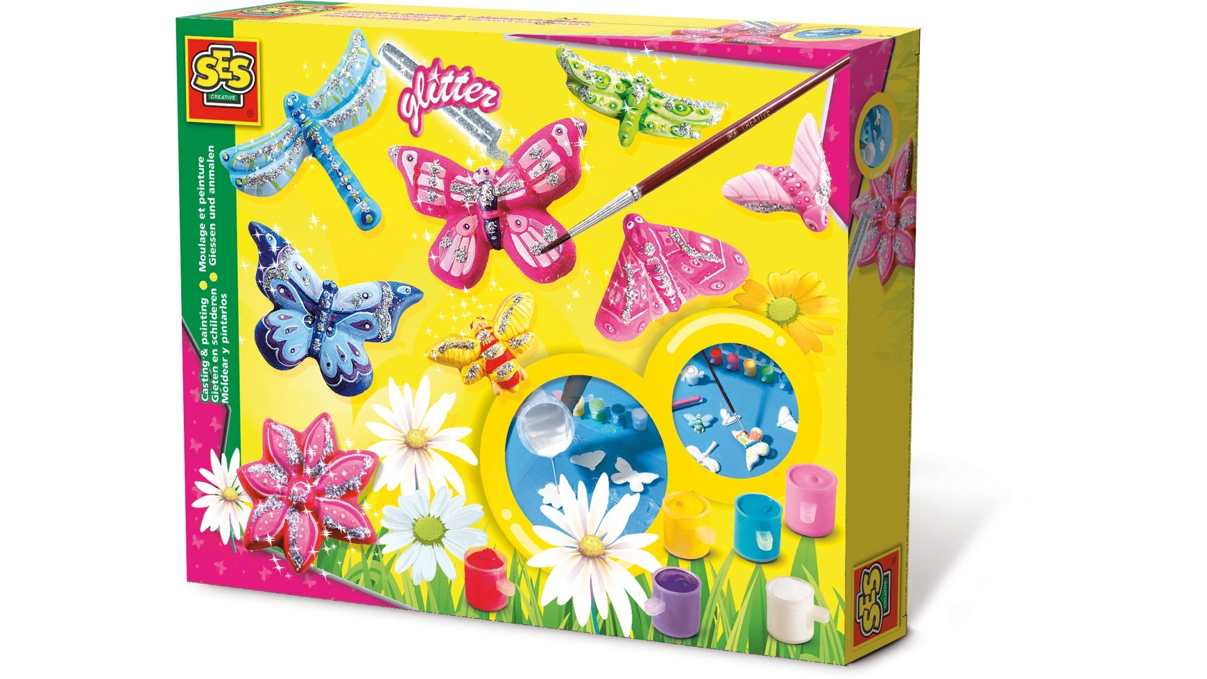 раскраска блестящие бабочки Ses Creative Сыпучие блестящие бабочки