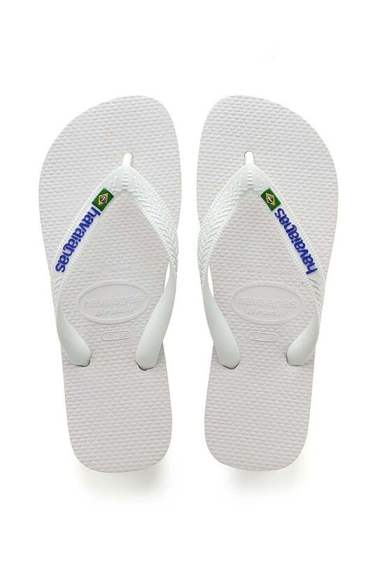 

Детские шлепанцы с логотипом BRASIL LOGO Havaianas, белый
