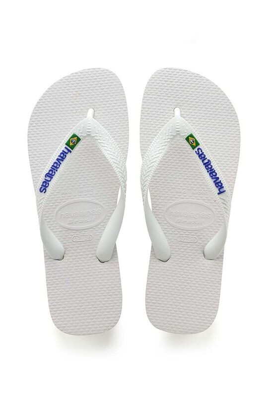 Детские шлепанцы с логотипом BRASIL LOGO Havaianas, белый мужские шлепанцы с логотипом brazil logo havaianas