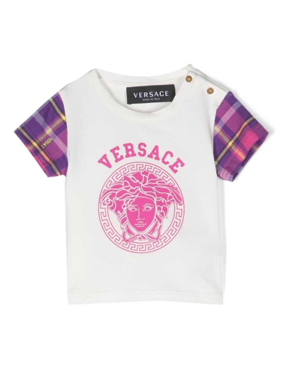 

Футболка Tartan Medusa Versace Kids, белый