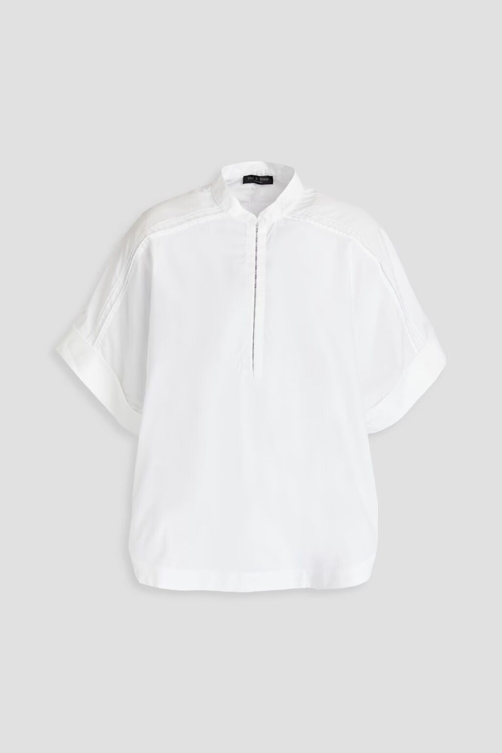

Топ из хлопкового поплина с защипами Rag & Bone, белый