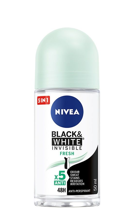 Nivea Black&White Invisible Fresh антиперспирант для женщин, 50 ml
