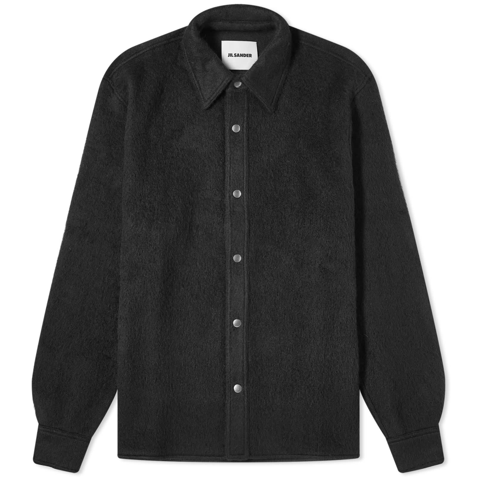 

Рубашка Jil Sander Wool Mohair Overshirt, черный