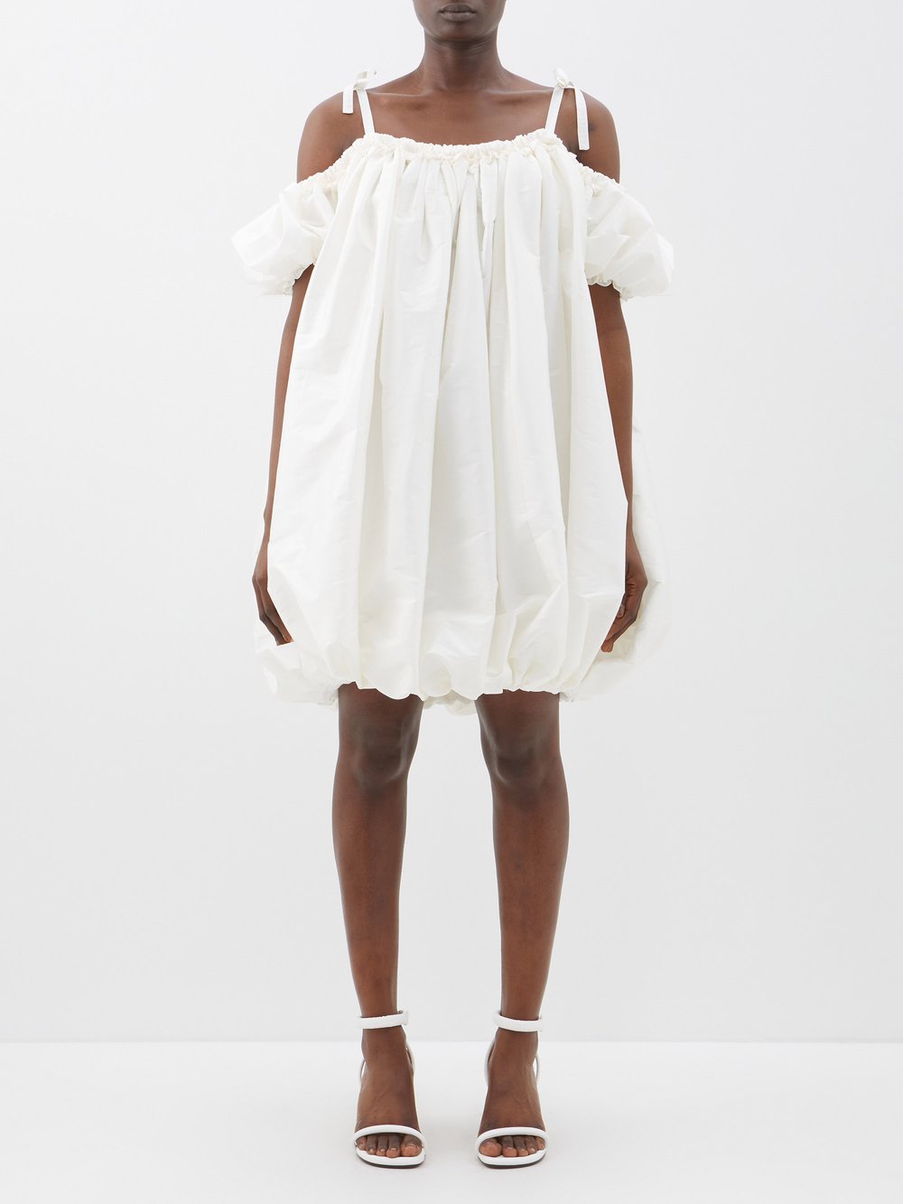 цена Платье мини juliette из тафты с объемным подолом The Meaning Well, белый