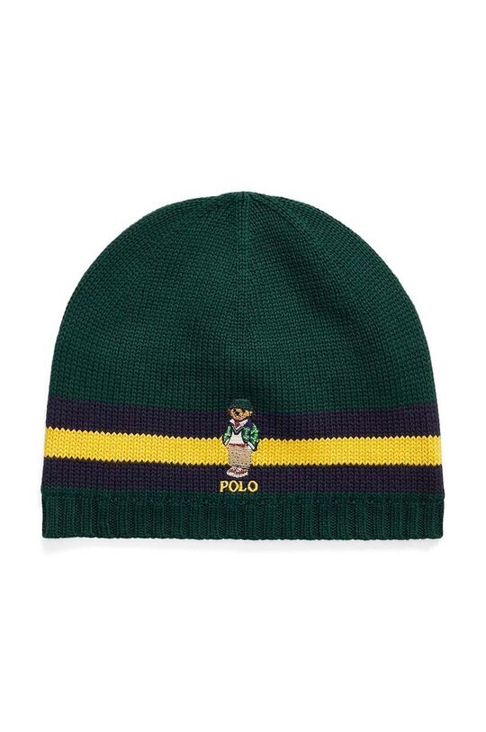 

Детская хлопковая шапка Polo Ralph Lauren, зеленый