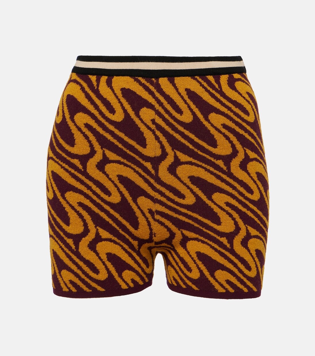

Жаккардовые шорты с высокой посадкой Dries Van Noten, оранжевый