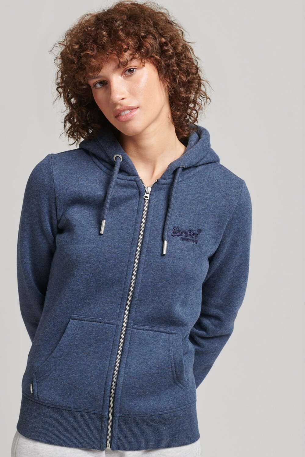 

Толстовка на молнии и вышитым логотипом Vintage Superdry, синий