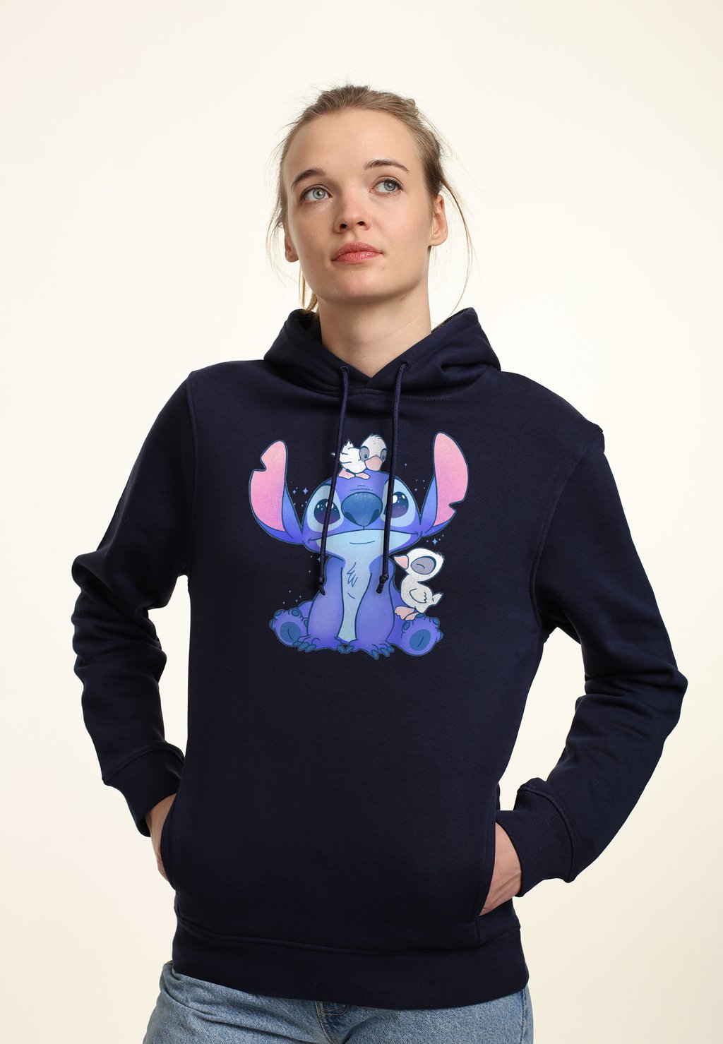 Толстовка Lilo & Stitch Cute Ducks Disney, цвет navy blue creative cute lilo