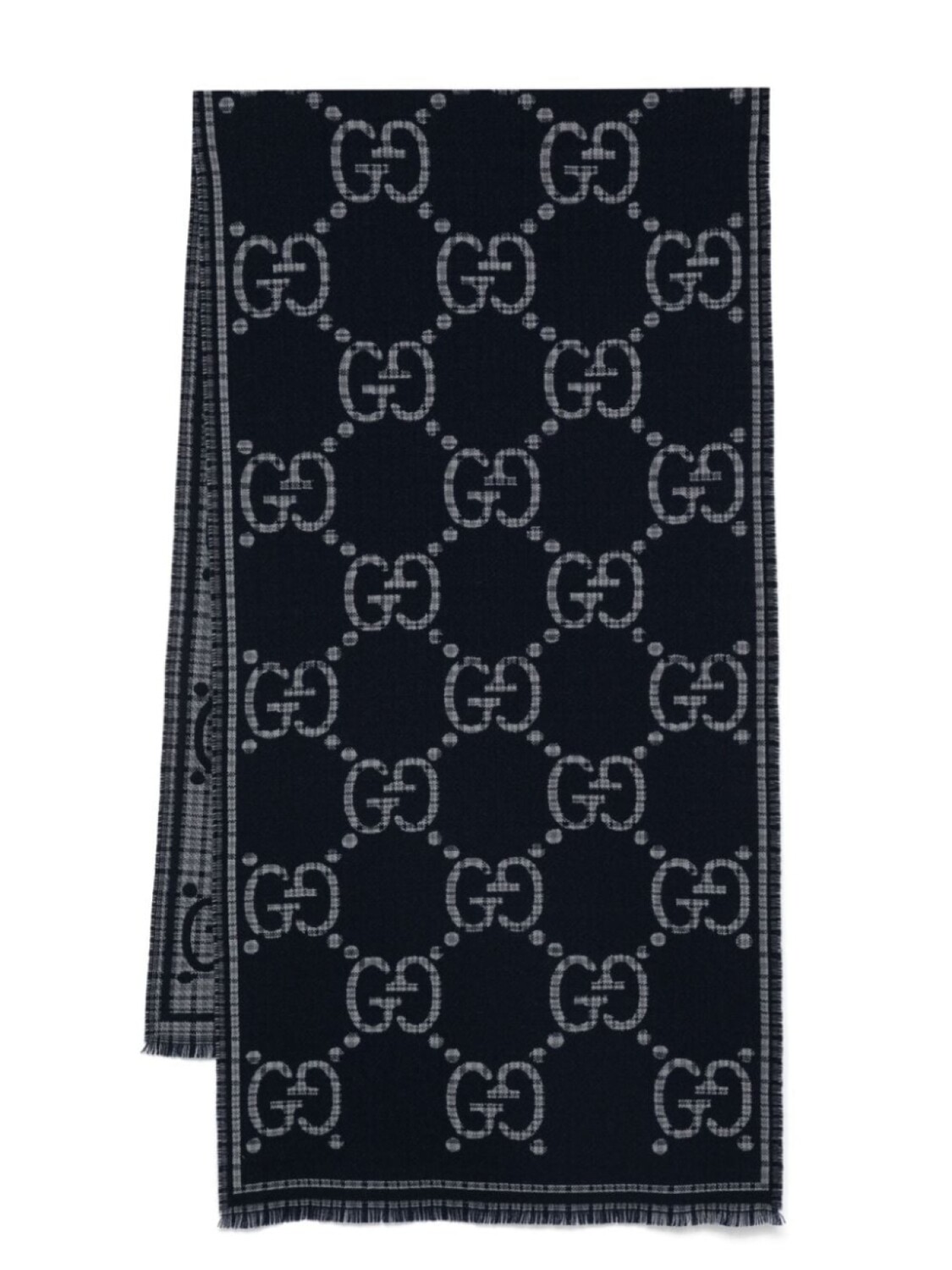 

Gucci шерстяной шарф с логотипом GG, синий