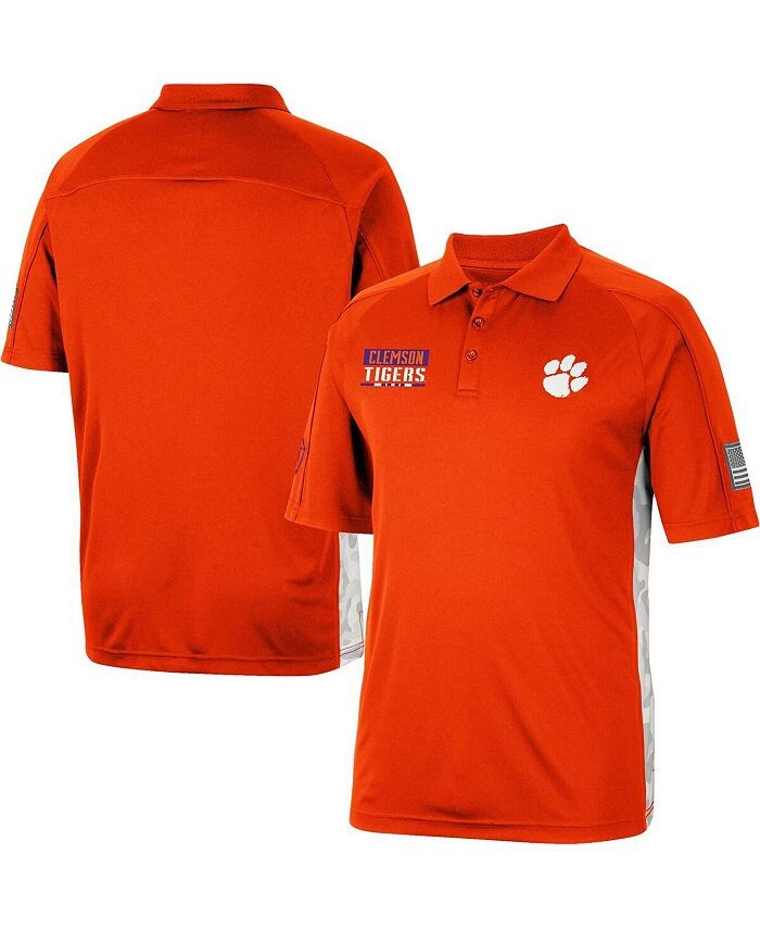 

Мужская оранжевая рубашка-поло с камуфляжным принтом в стиле милитари Clemson Tigers OHT Colosseum, оранжевый