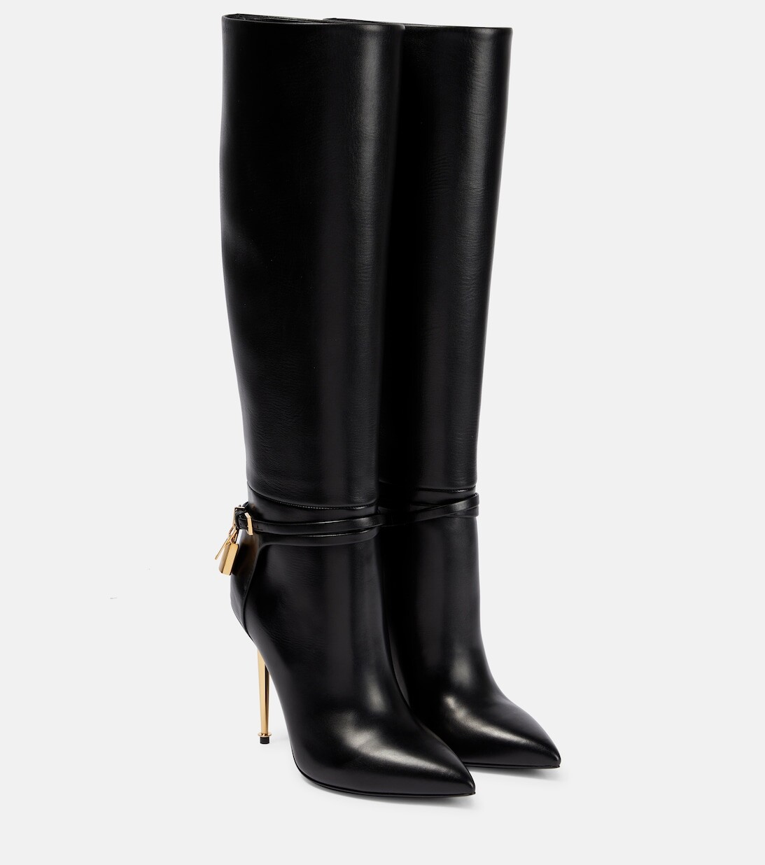 

Кожаные сапоги Padlock 105 Tom Ford, черный