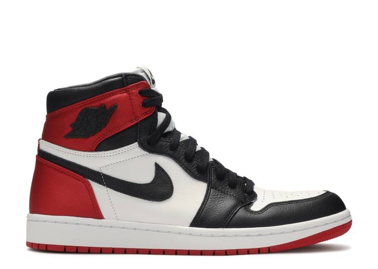 Wmns air jordan 1 satin sales black toe