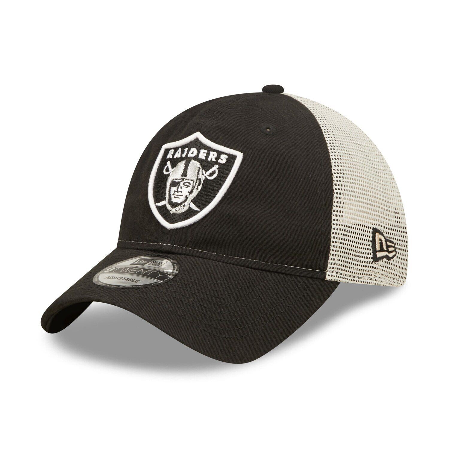 

Мужская кепка New Era черного/натурального цвета Las Vegas Raiders Loyal 9TWENTY Trucker Snapback