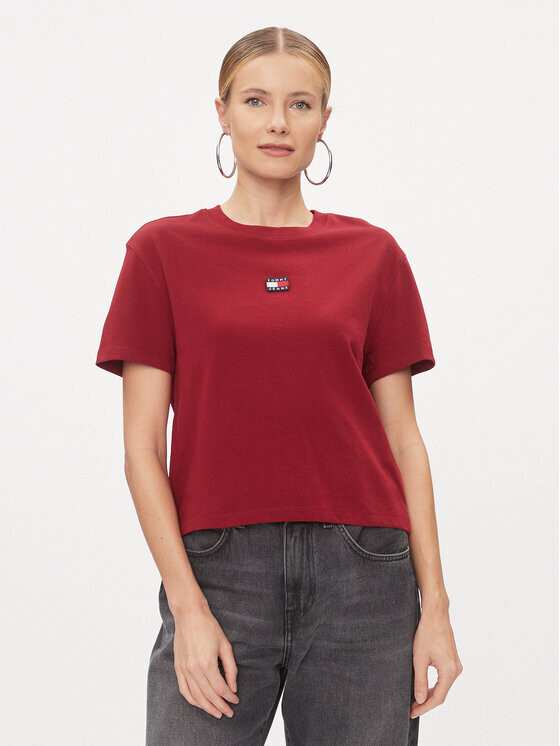 

Футболка классического кроя Tommy Jeans, красный