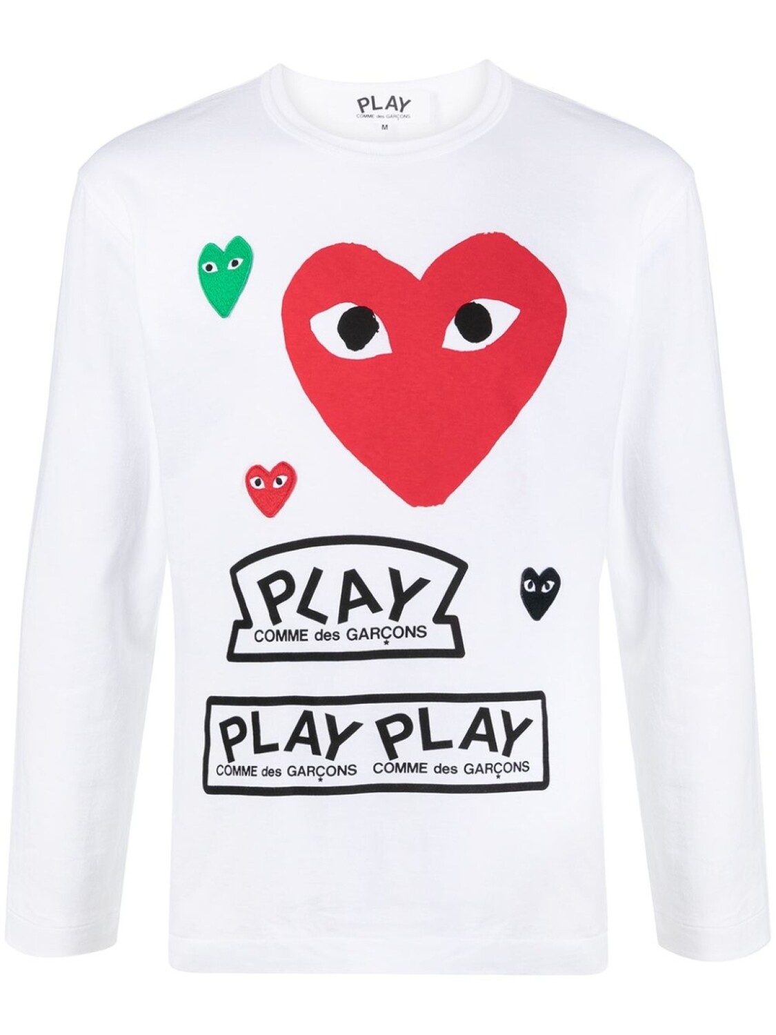 

Comme Des Garçons Play футболка с длинными рукавами и логотипом, белый