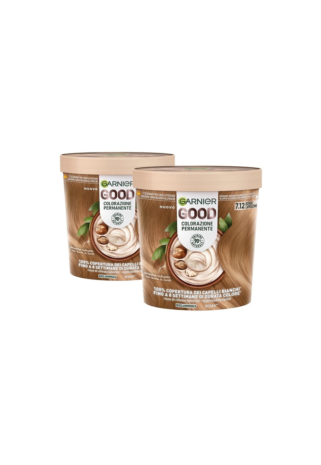 

Краска для волос GARNIER GOOD COLORAZIONE PERMANENTE SENZA AMMONIACA, 90% DI ORIGINE NATURALE, 2 PACK Garnier, желтый