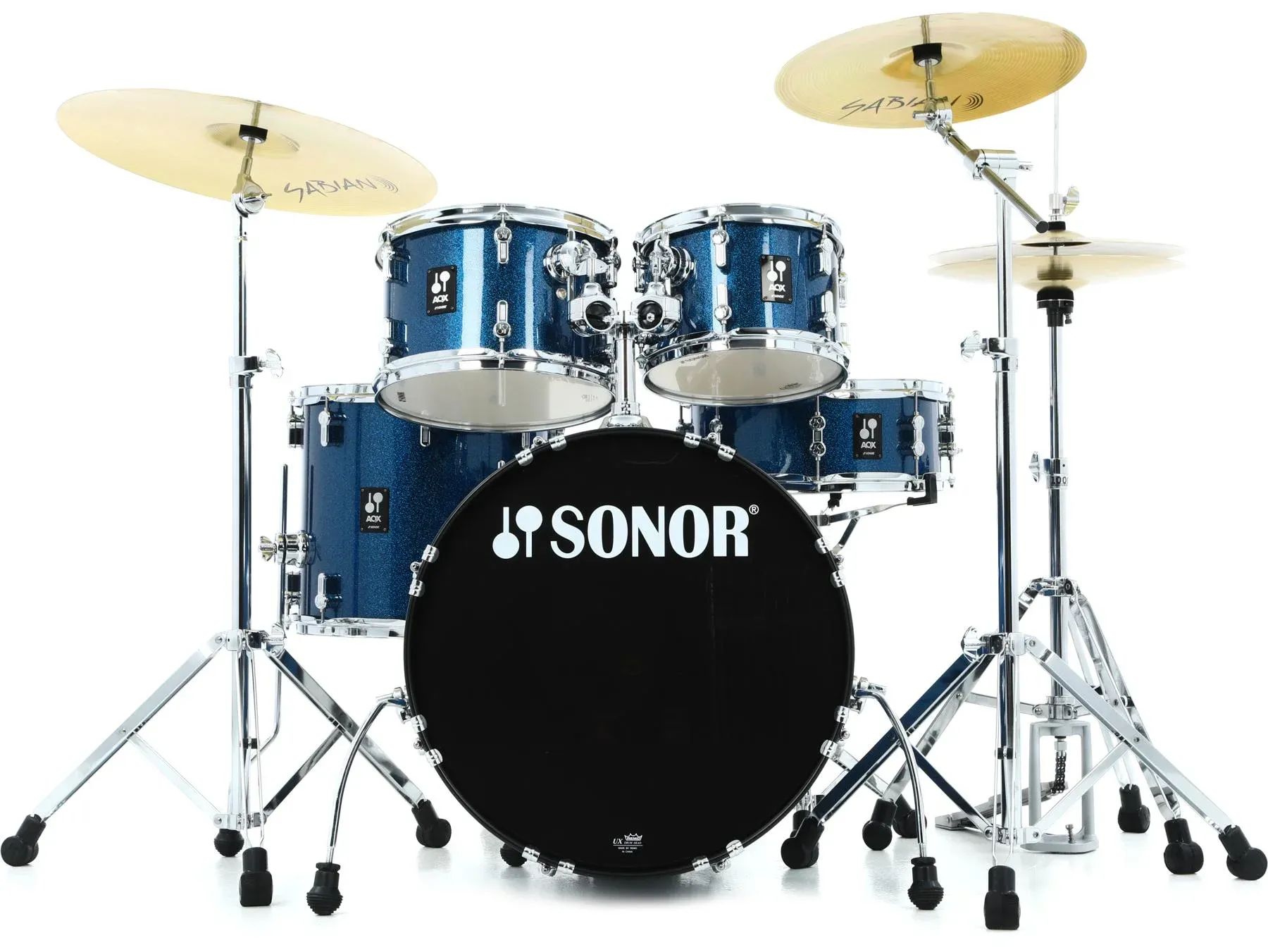 

Полная ударная установка Sonor AQX Studio из 5 предметов — Blue Ocean Sparkle