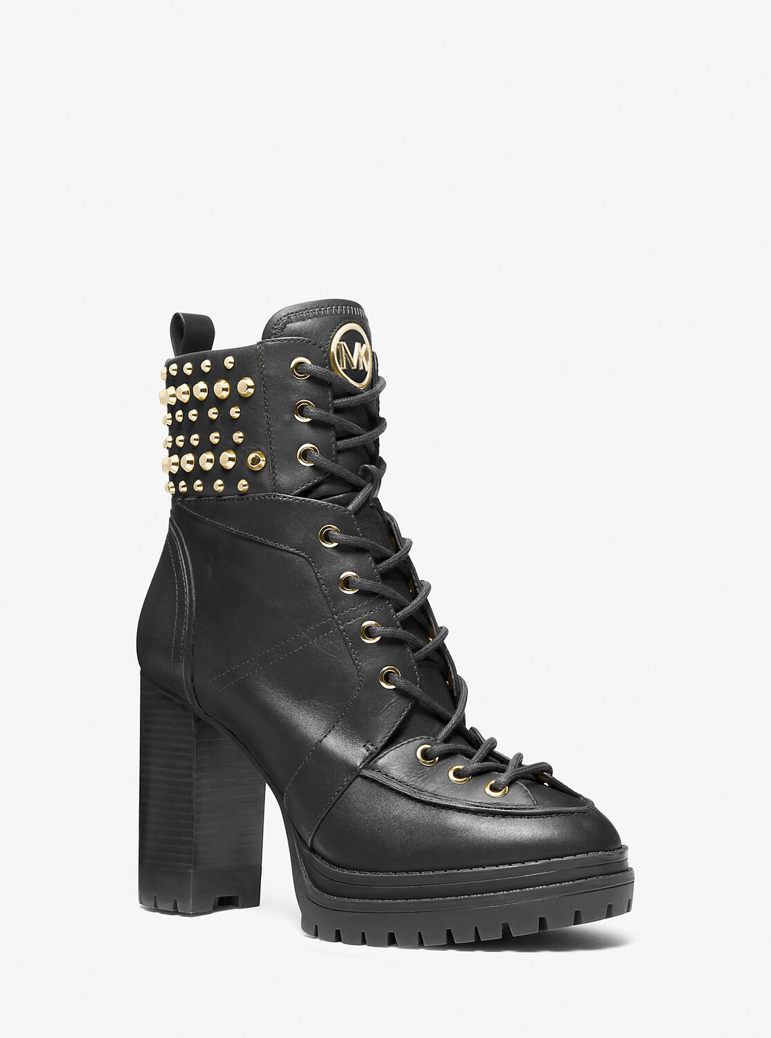 

Кожаные ботинки Yvonne с заклепками Michael Kors, черный