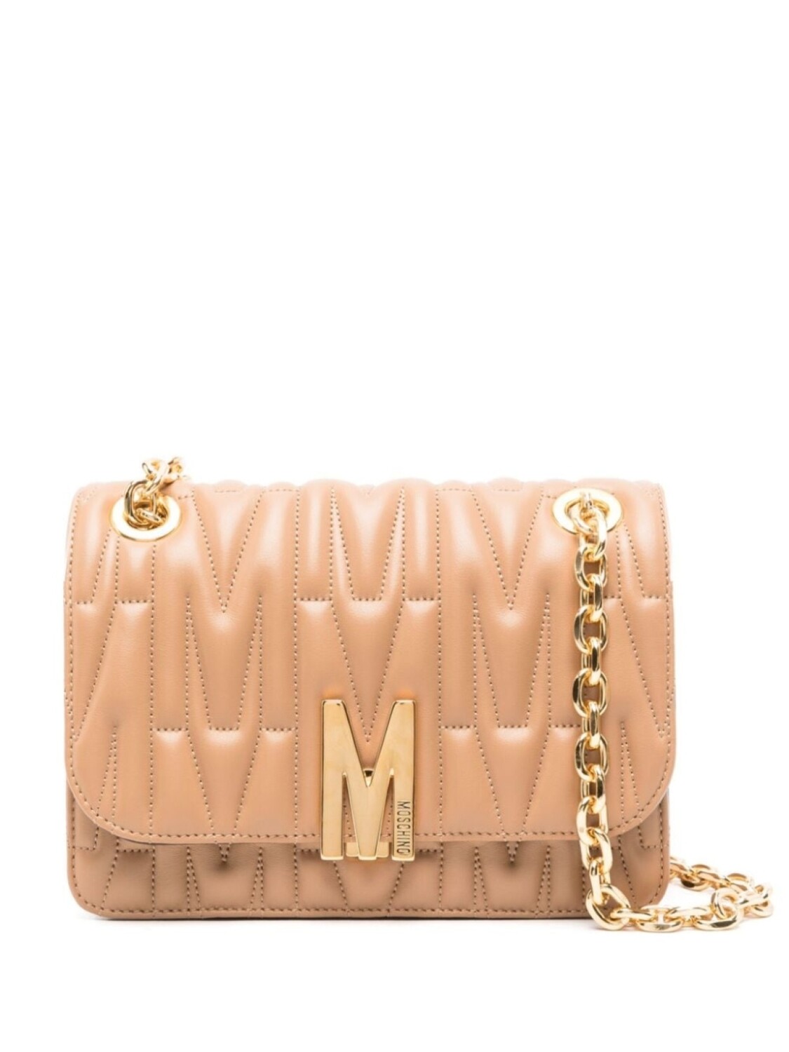 

Moschino сумка на плечо с тисненой монограммой, коричневый