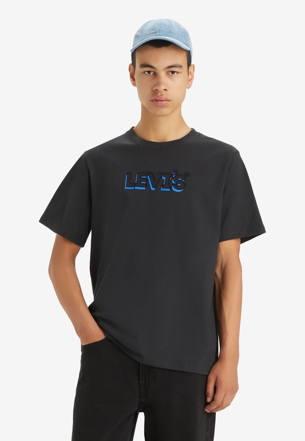 

Футболка с принтом Relaxed Fit Tee Levi's, цвет headline drop shadow caviar