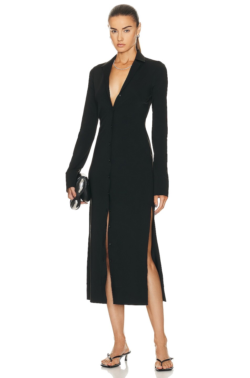 

Платье Alexander Wang Button Down Shirt, черный