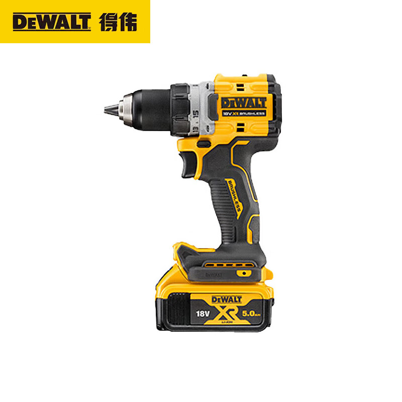 Дрель-шуруповерт Dewalt DCD800D2T-A9 + два аккумулятора 20V/2.0Ah, зарядное устройство