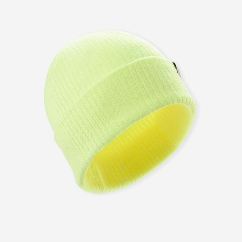 Детская лыжная шапка - Рыбак неоновый желтый WEDZE, цвет gelb