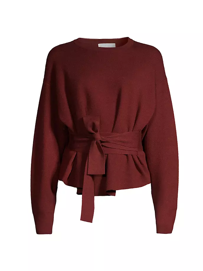 

Вязаный свитер Nara с поясом Modern Citizen, цвет deep burgundy