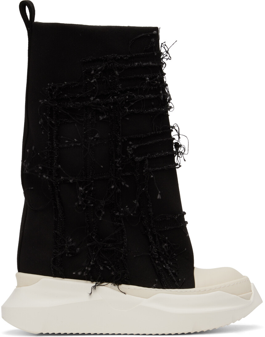 

Черные ботинки из искусственной кожи с разрезами Rick Owens DRKSHDW