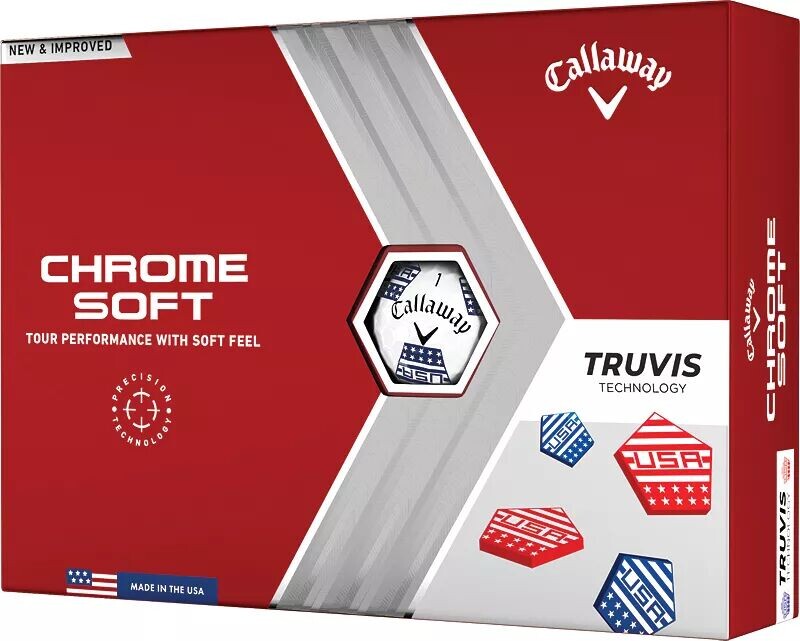 

Мячи для гольфа Callaway 2022 Chrome Soft Truvis USA, мультиколор
