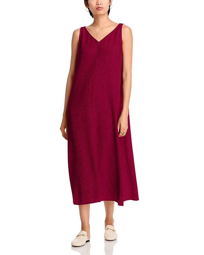 

Платье без рукавов с V-образным вырезом Eileen Fisher, розовый